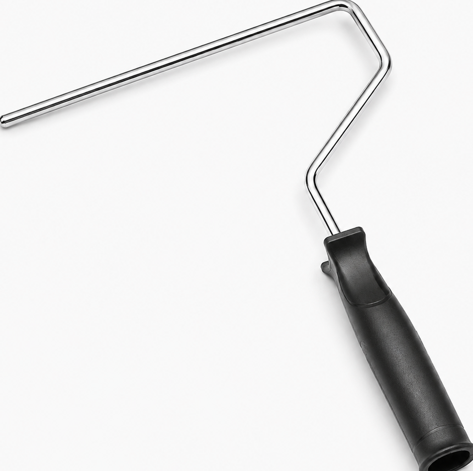 Chrome plated paint roller frames