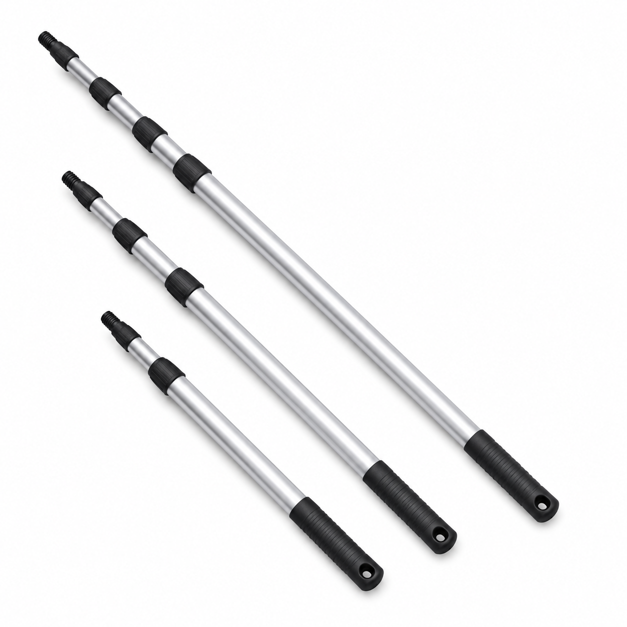 Extension poles for paint rollers
