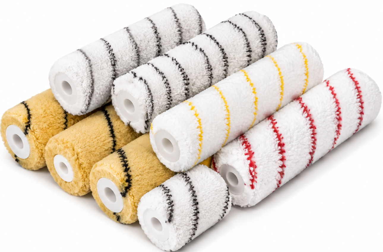 Paint rollers and roller refills